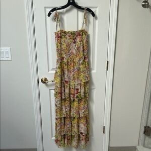 Socialite Pastel Floral Smocked Dress